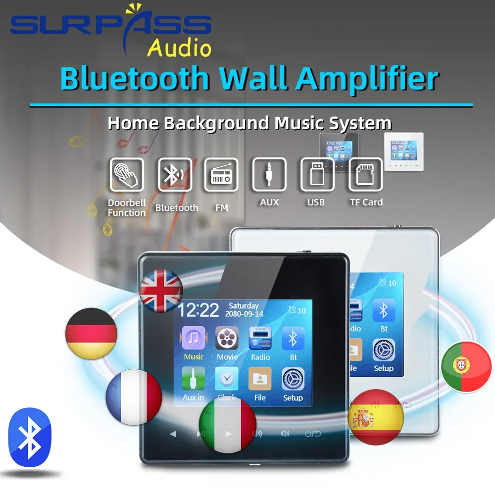 Audio Music System For Home - Bluetooth wandversterker voor thuis, slimme audio,