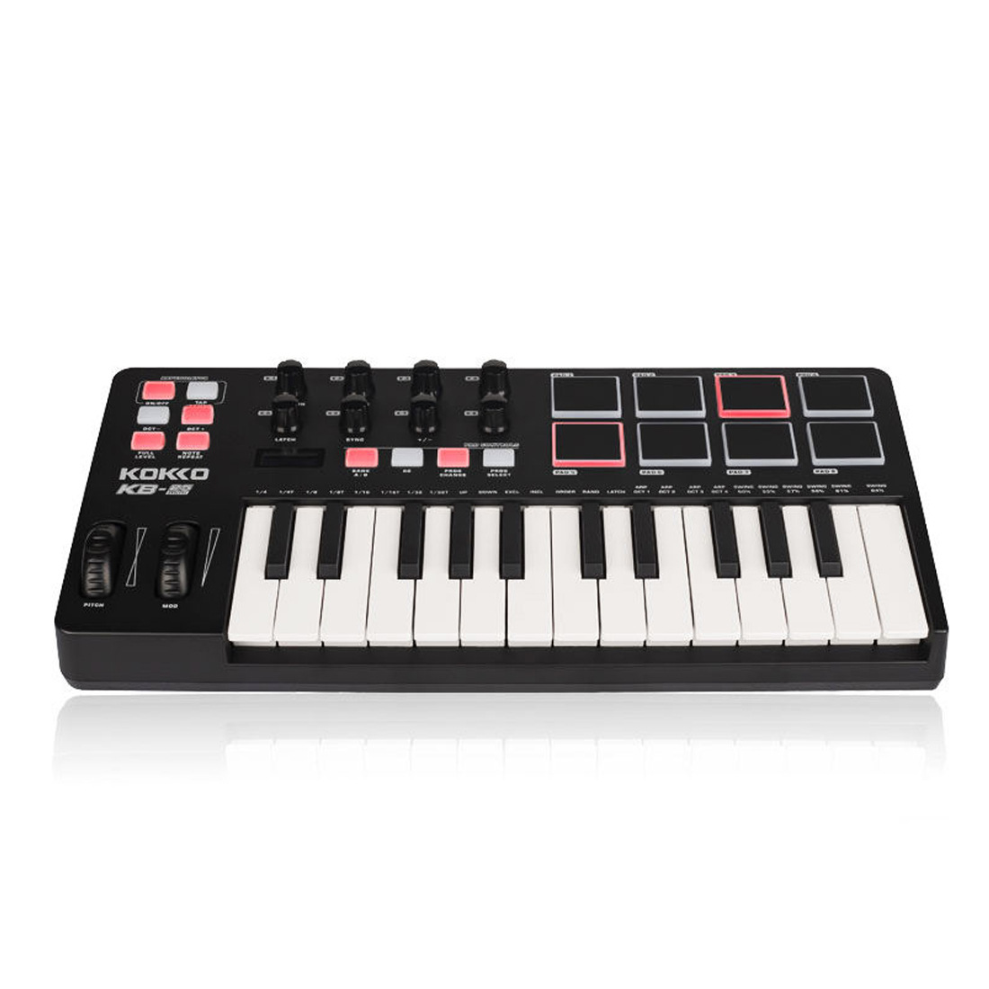 Midi Controller Pad - 25-toetsen MIDI-controller keyboard, draagbaar muziekproductiepad, professioneel