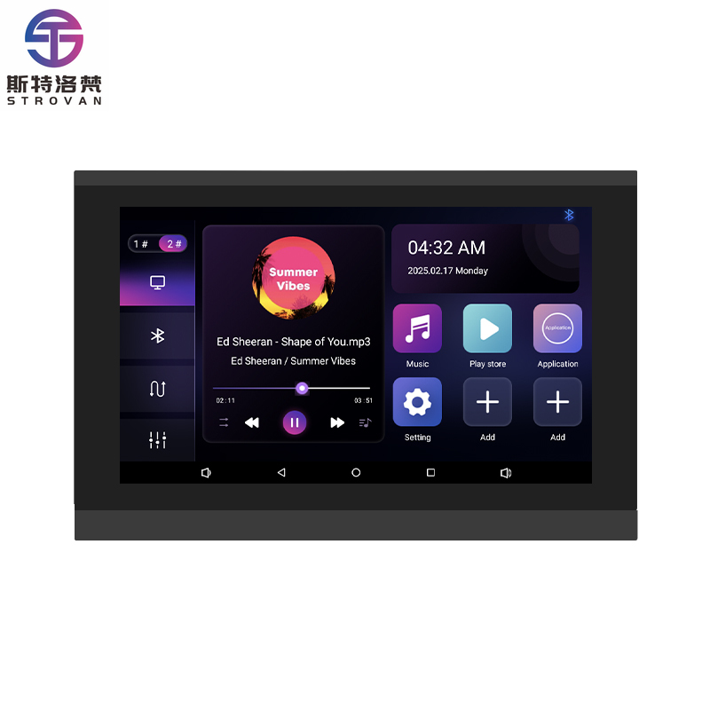Audio Music System For Home - 7 inch touchscreen 2-zone slimme audio-wandversterker