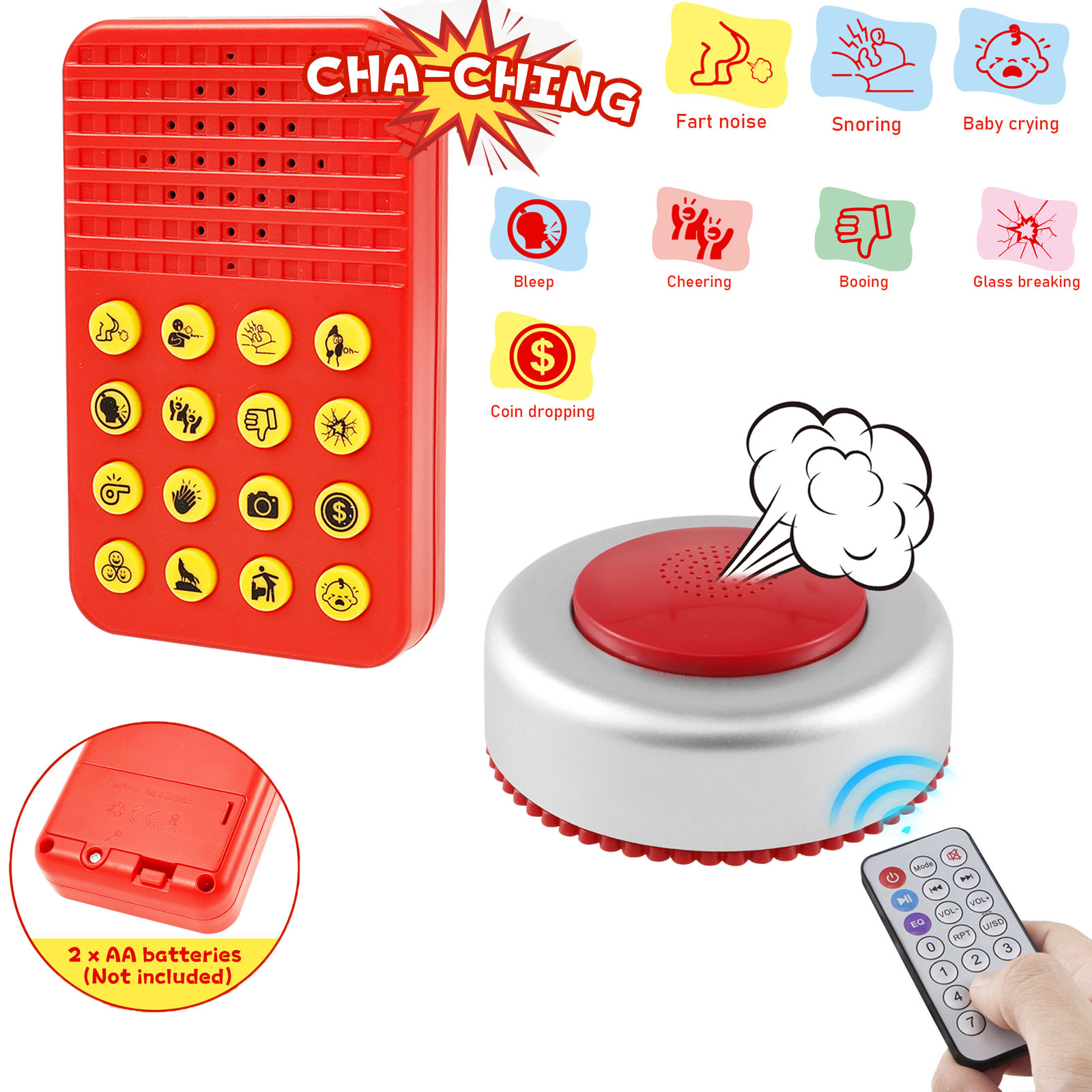 Audio Music Lollipop - Grappige geluidseffectenmachine, afstandsbedienbare scheetgeluidsmachine, grapartikel, grappen,