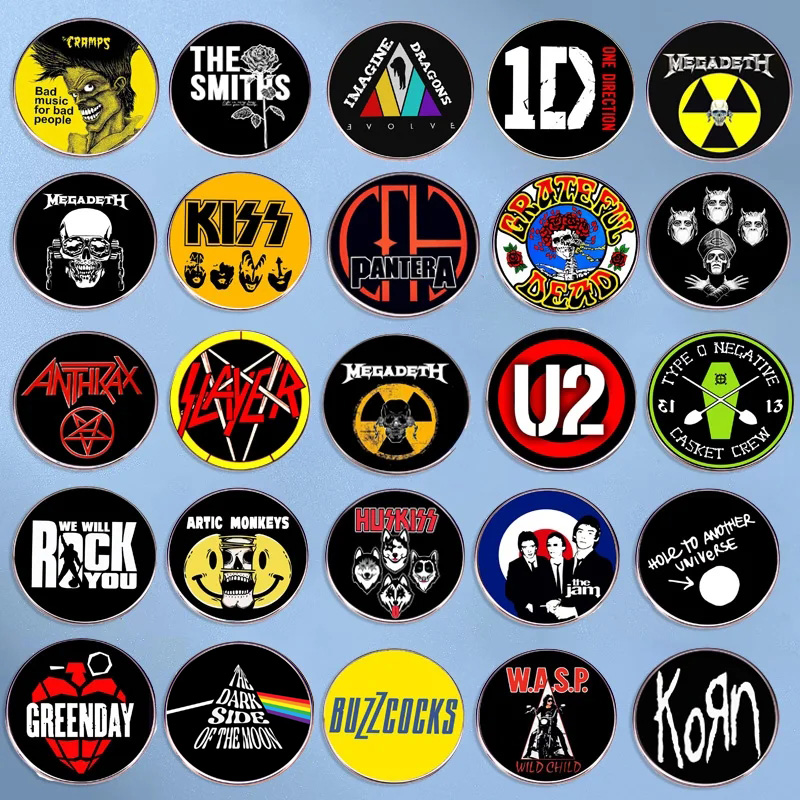 Audio Music Lollipop - Pop Rock Band Pin Punk Muziek