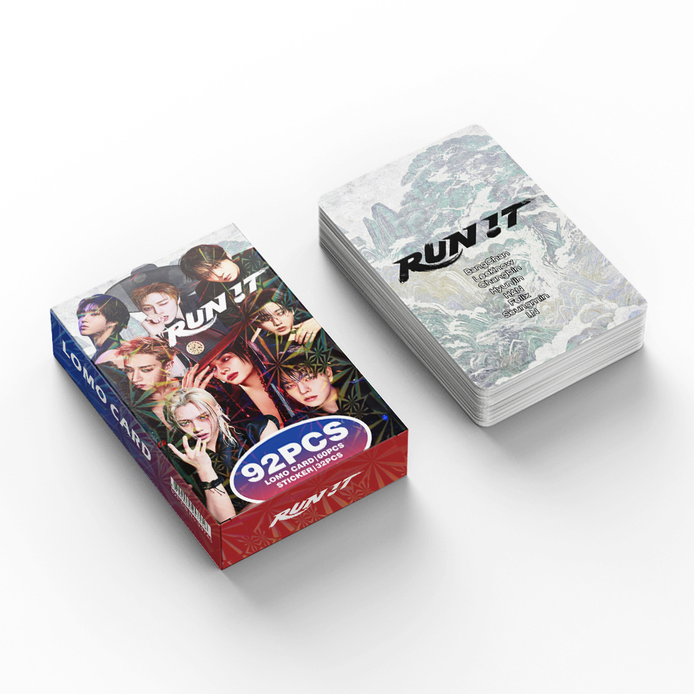 Audio Music Lollipop - 92 K-pop boygroup minikaartjes, 'RUN IT'