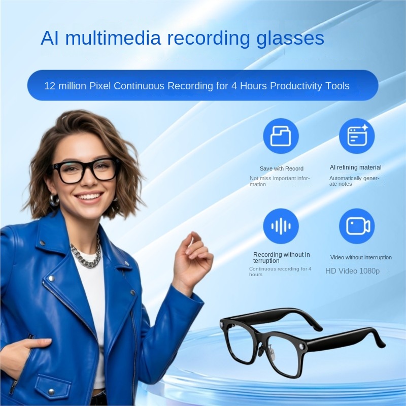 Audio Music To Video Ai - OLOIU Echowear Smart AI Smart Bril
