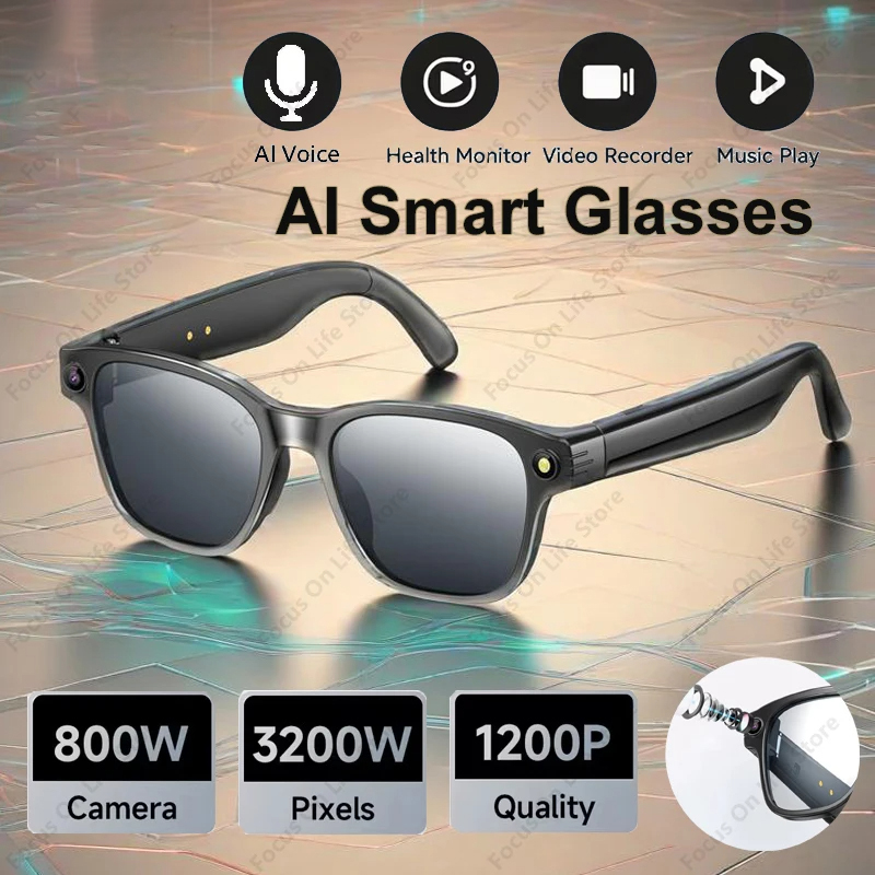 Audio Music To Video Ai - AI Smart Glasses 8 Megapixel Camera