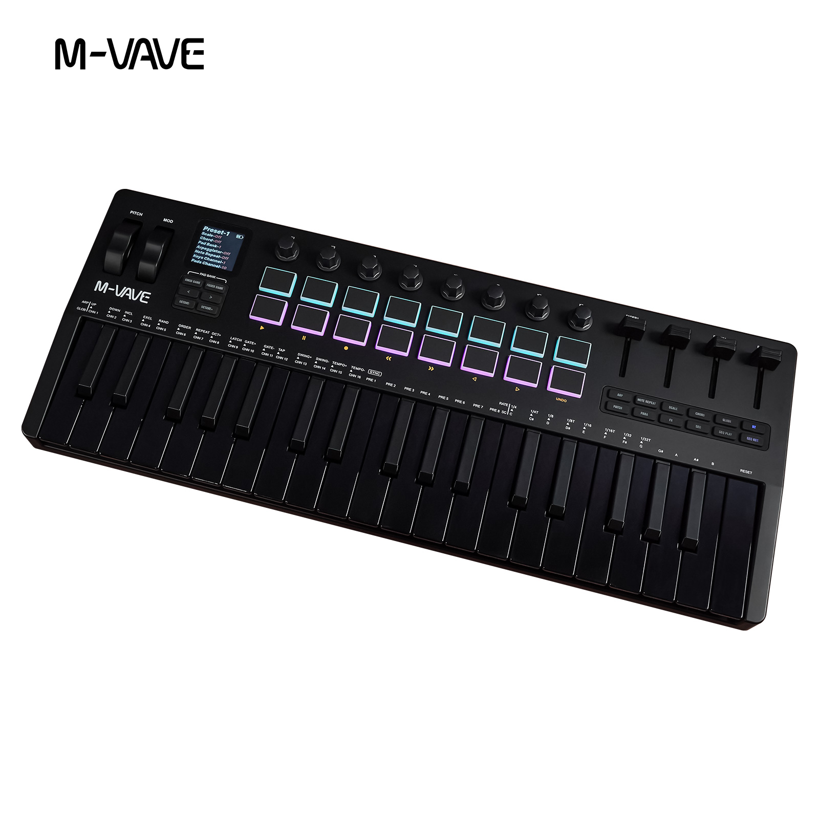 Midi Controller Pad - M-VAVE SMK-37 USB MIDI-controller met 37