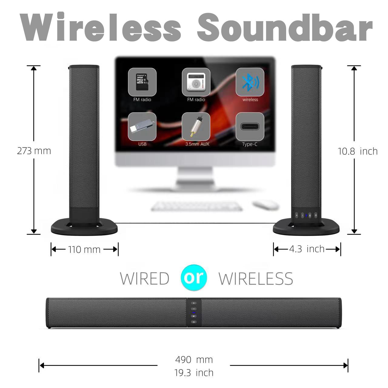 Afneembare Soundbar Bluetooth  - Audio X Music recensie en prijs