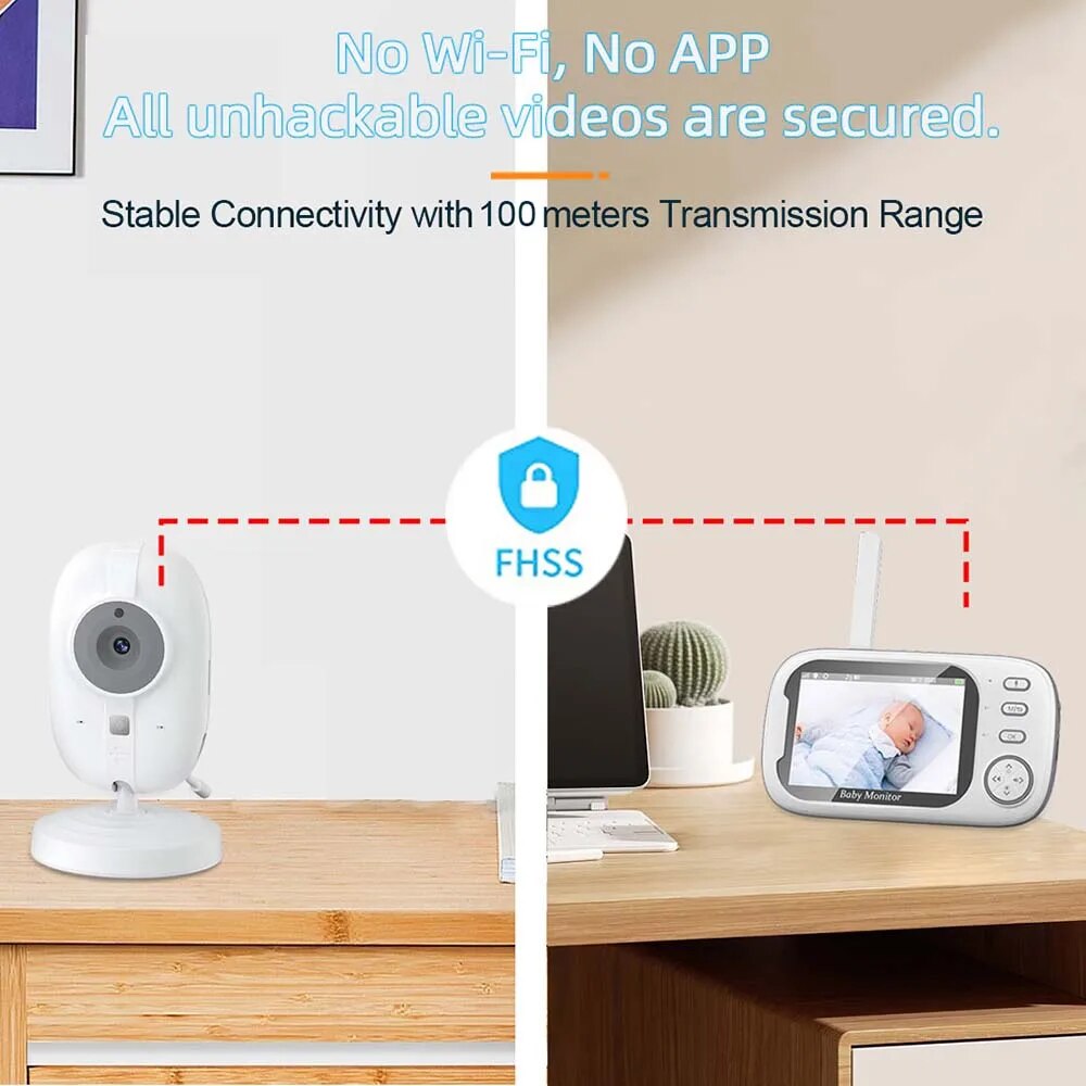 3.5 ''Video Babyfoon 2.4G Moed - Audio Music To Video recensie en prijs