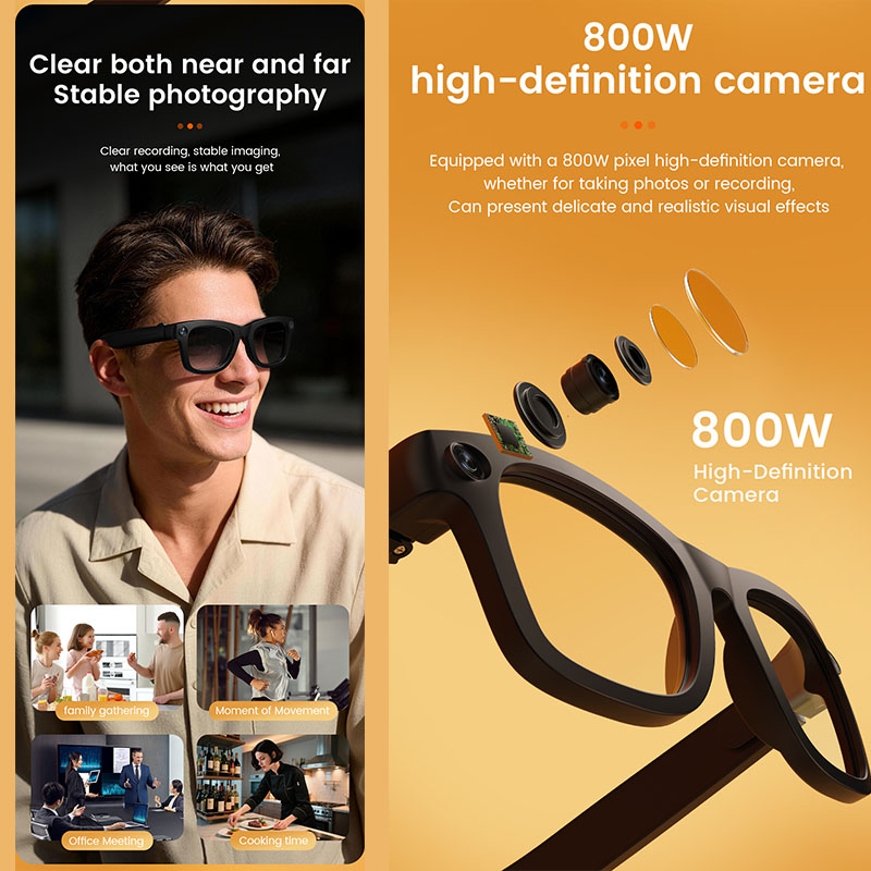 AI Smart Glasses 800W Camera A - Audio Music To Video Ai recensie en prijs